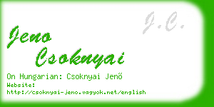 jeno csoknyai business card